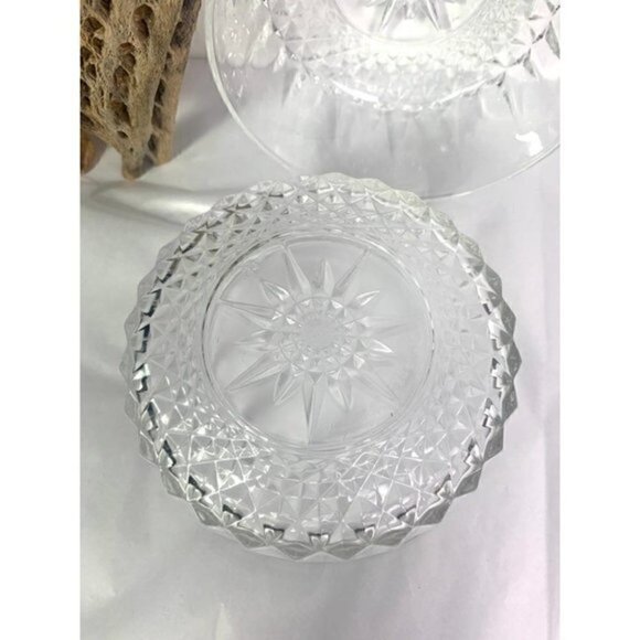 VINTAGE 70s ARCOROC France Crystal 4.75" Dessert Salad Bowls X2 - Picture 4 of 5